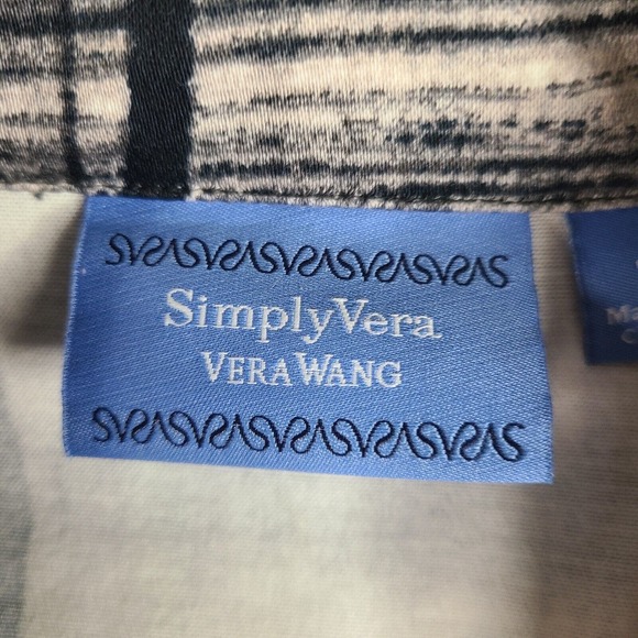 Simply Vera‎ Jacket Blazer Womens Small Black White Plaid Button Double Breasted - Picture 4 of 16